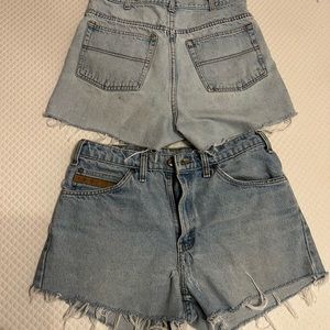 2 pairs 100% cotton jean cutoffs